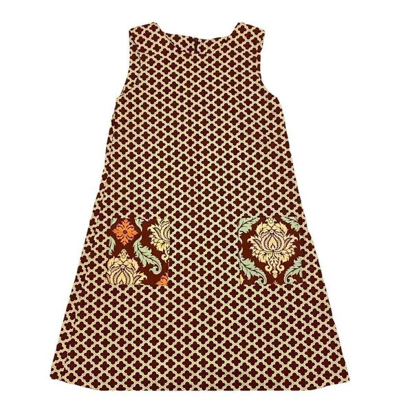 Just Ducky Girls Brown and Mint Green Sleeveless Dress Size 10 - Picture 1 of 9